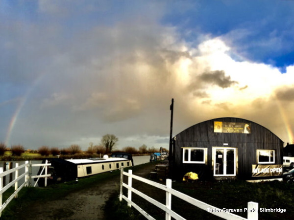 Tudor Caravan Park - Rainbow over the Black Shed